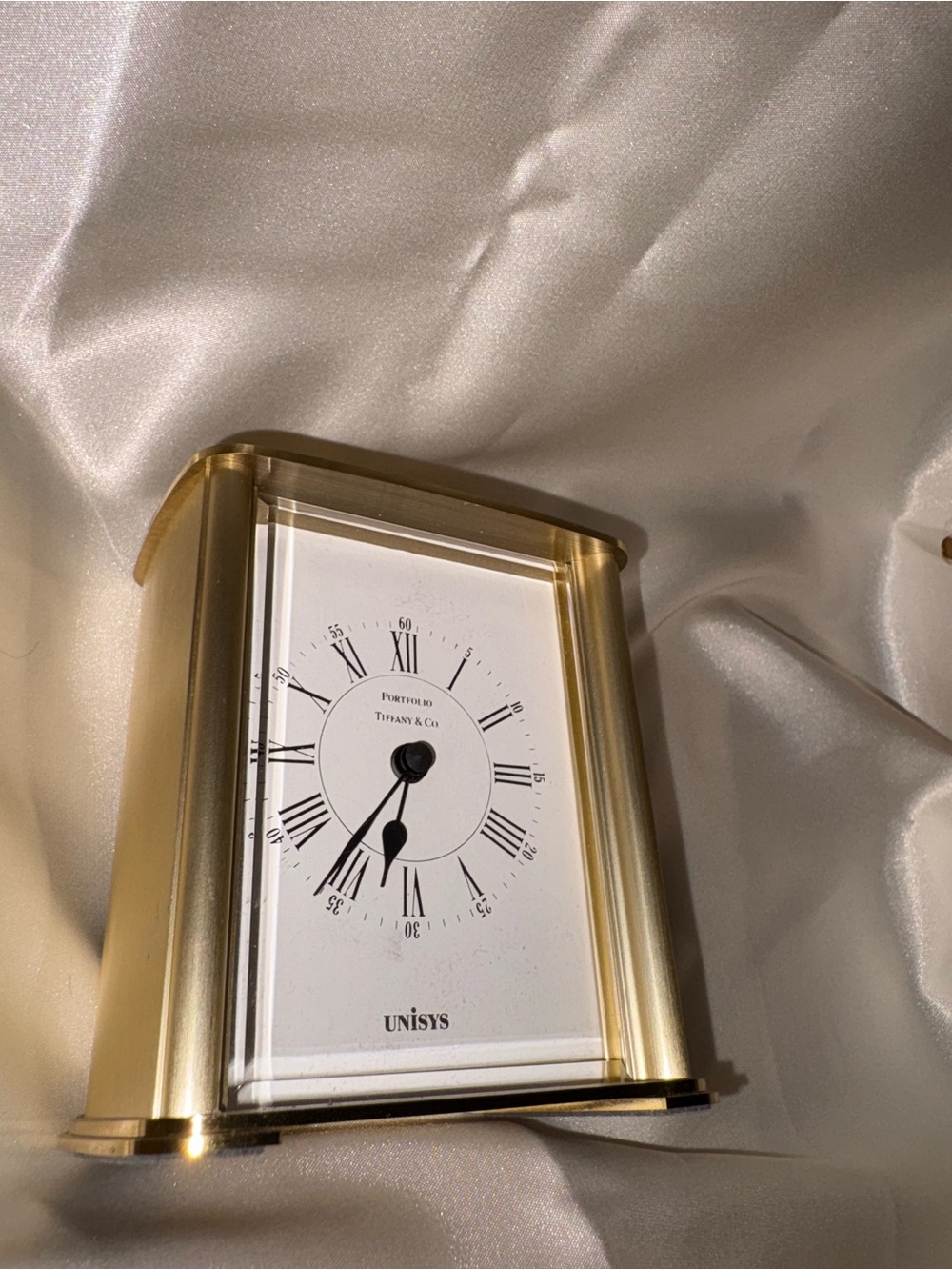Tiffany & Co. Gold-Tone Brass Desk Clock✨ - Picture 3 of 16